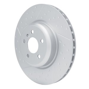 BMW M440iX Brake Rotor (1) - Left Rear - R1 Concepts - GEOSPEC Dimpled & Slotted - `20-`25